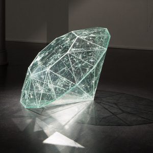 160,040.5 Carat, © 2014, Shattered safety glass, 70 x 100 x 67 cm